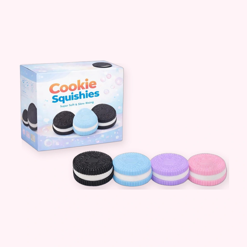 Slow Rising Cookie Squishy 4 Pack Soft Sandwich Toys