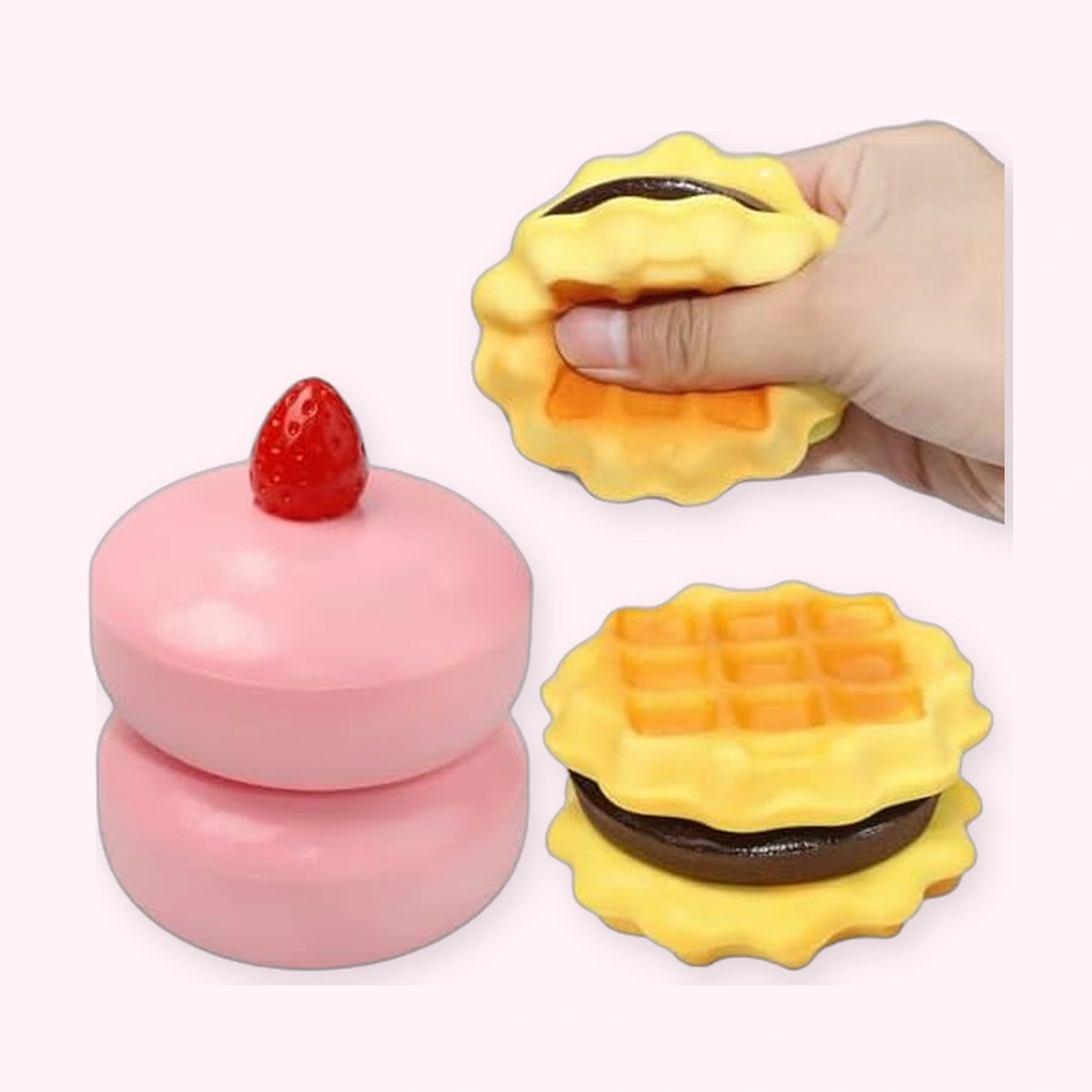 Slow Rising Waffle Squishy Soft Squeeze Cake Food Toy