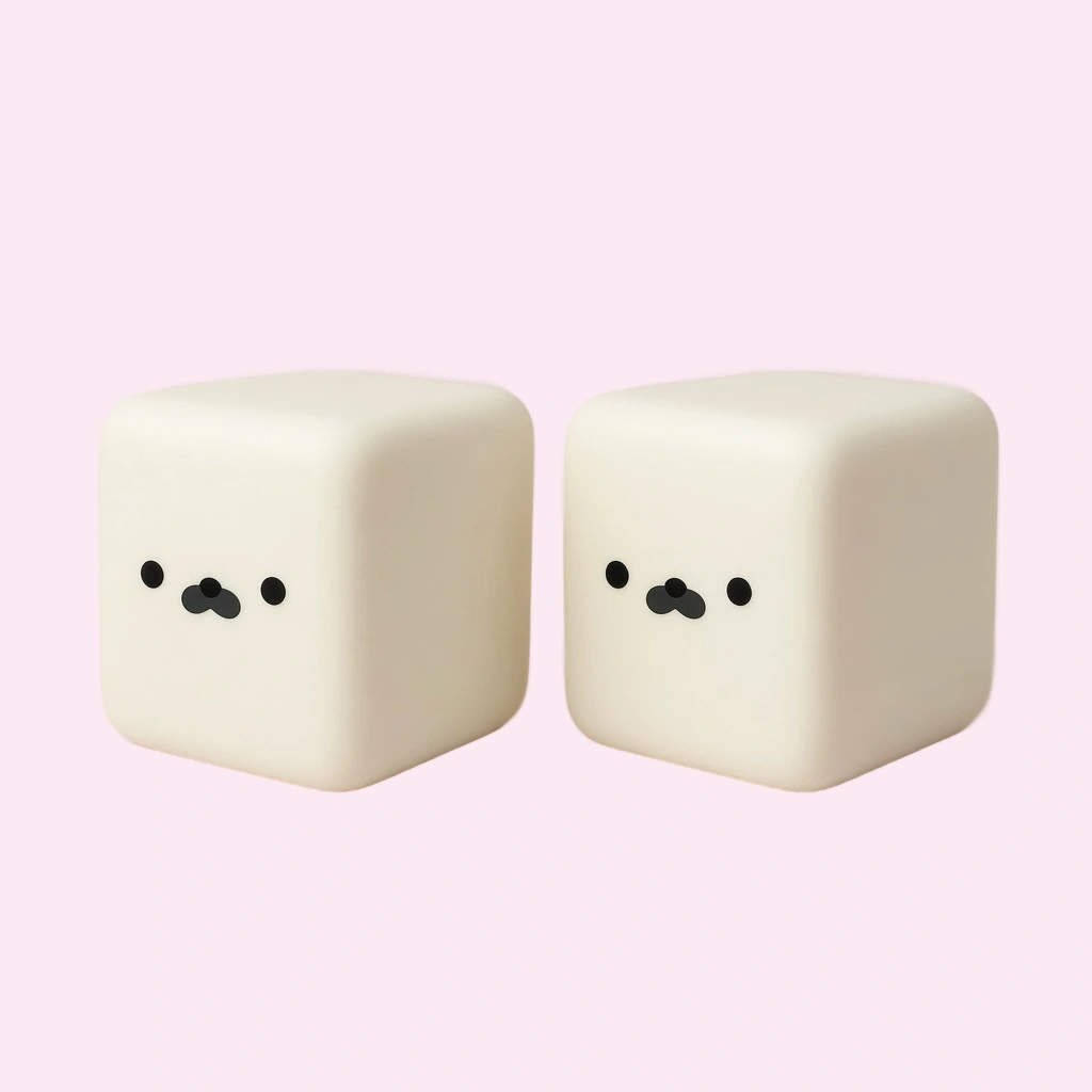 Soft Marshmallow Squishy Slow Rising Tofu Stress Ball Duo