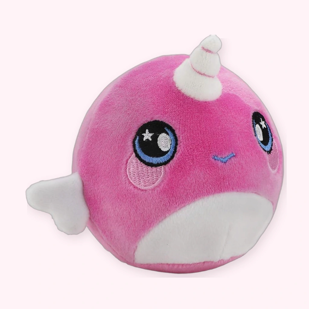 Soft Narwhal Squishy Plush Squeeze Stress Toy for Kids