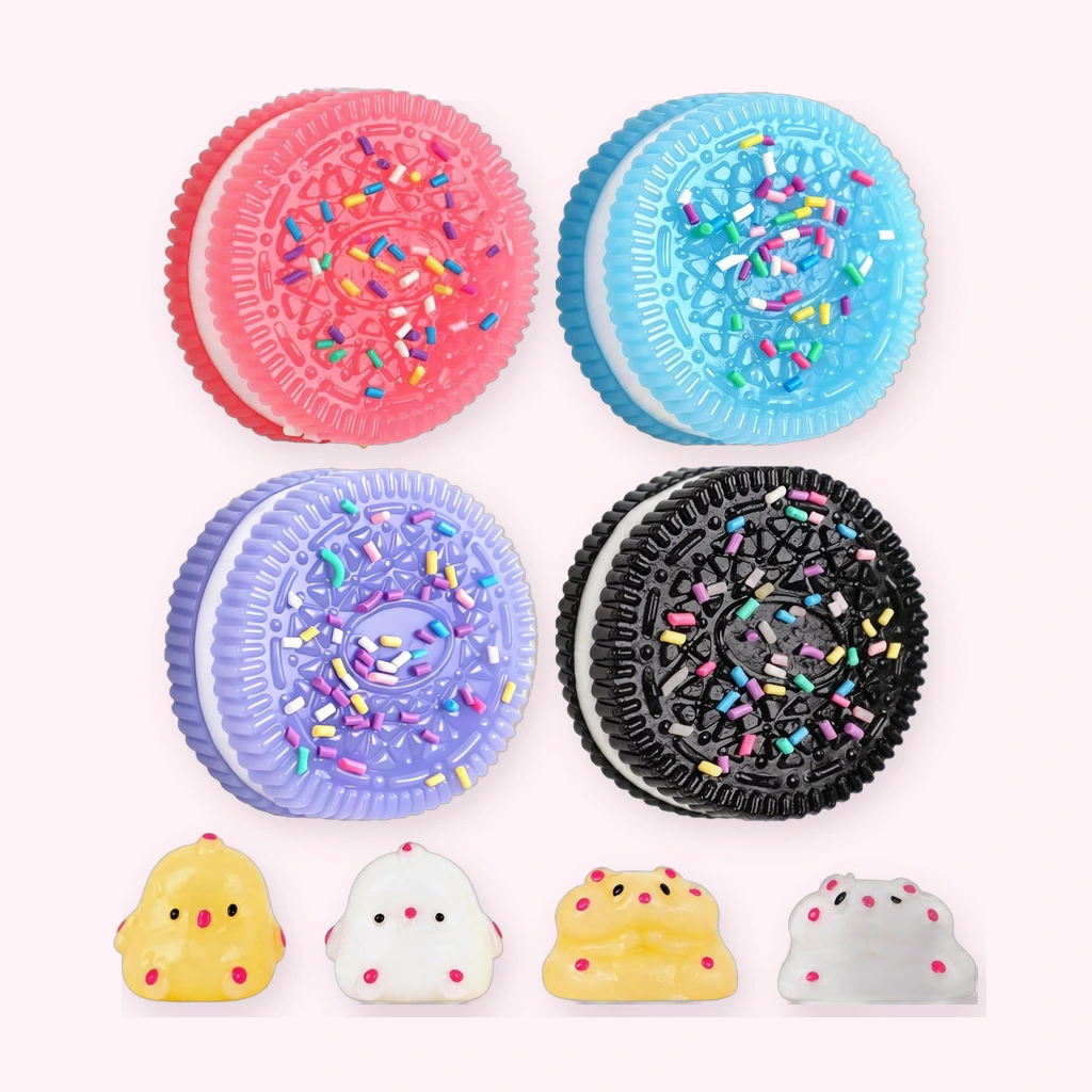 Sprinkle Cookie Squishy 4 Pack Cute Fidget Squeeze Toys