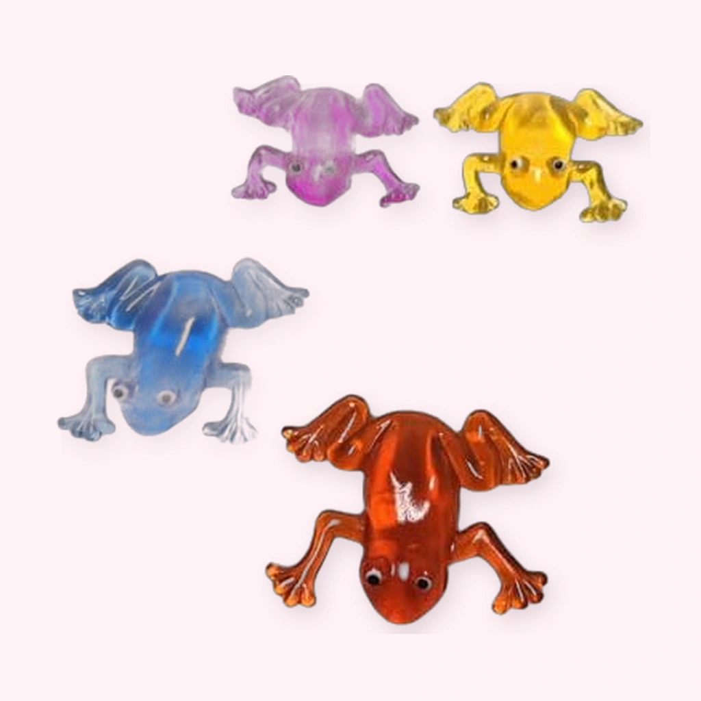 Stretchy frog squishy 5 pack mochi sensory fidget in candy colors