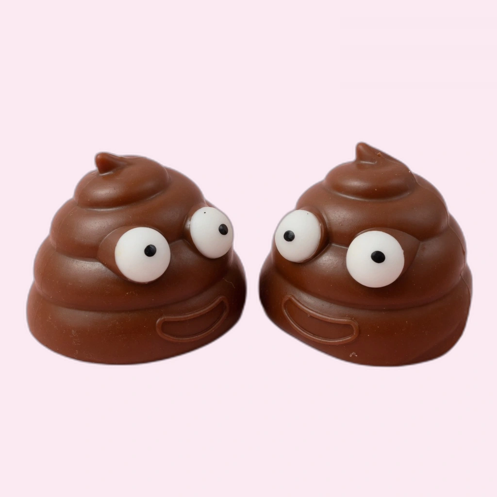 Stretchy Poop Squishy - 2 Pack Googly Eye Squeeze Stress Toy