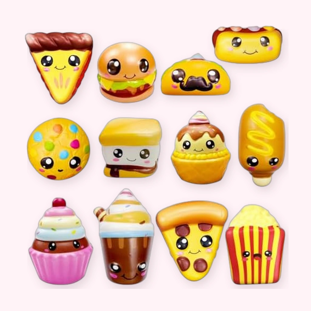 taco squishy party pack fast food slow rise squeeze toys