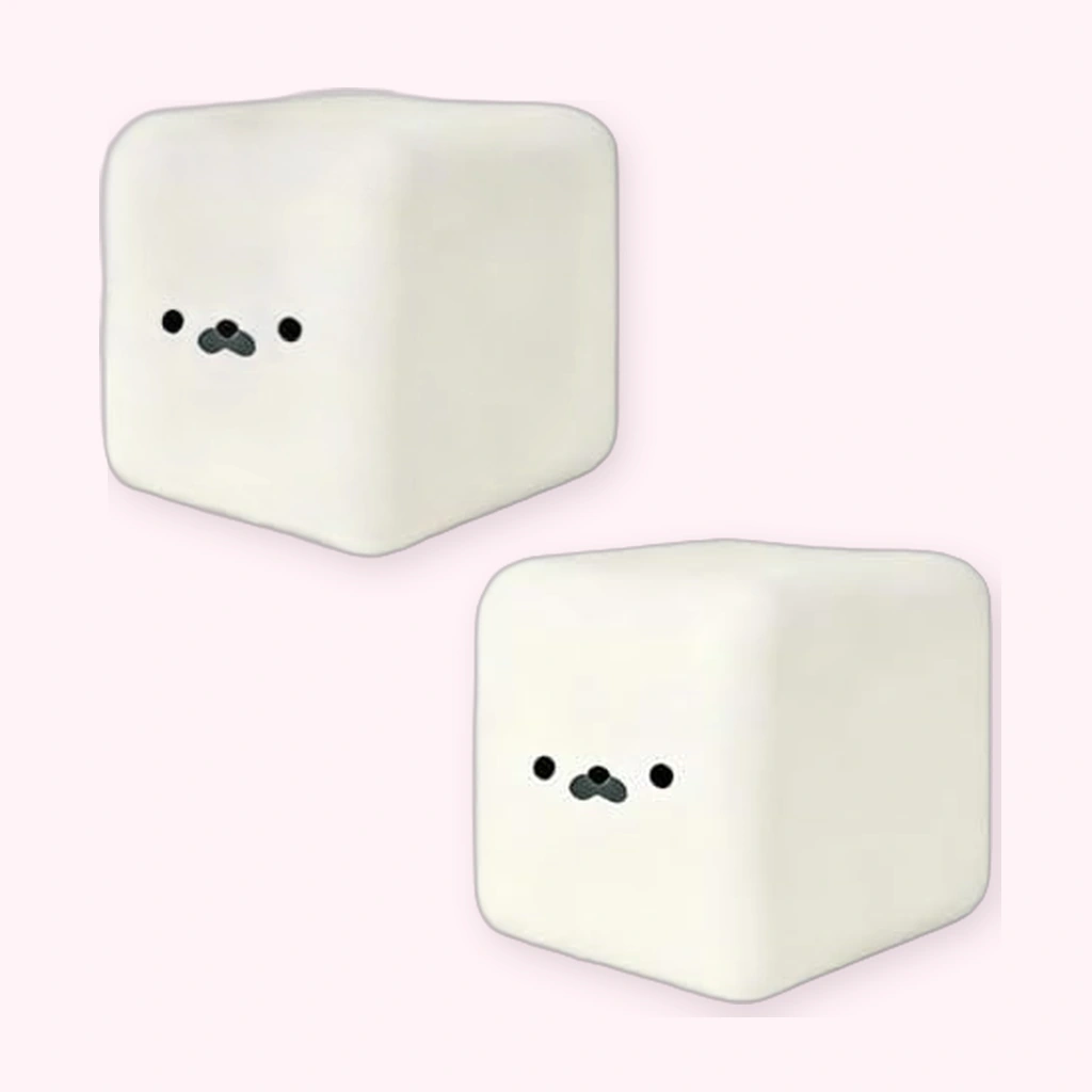 Tofu Seal Squishy 2 Pack Mochi Squeeze Stress Relief Toy