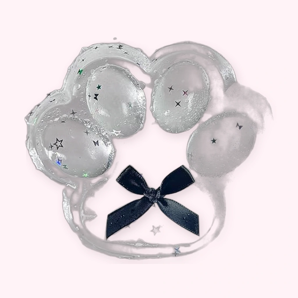 Transparent Cat Squishy Paw, Starry Slow Rising Jelly Toy