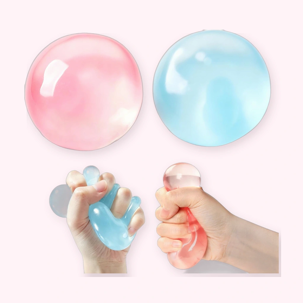 Twin Pack Coconut Squishy Jelly Stress Balls for Kids