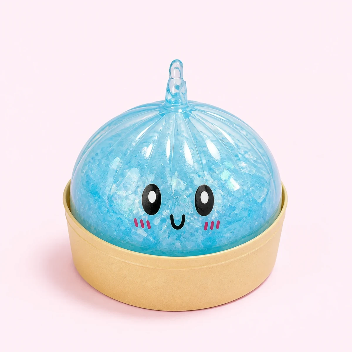 Glitter Dumpling Squishy – 4-Piece Kawaii TPR Stress Ball, Select Color