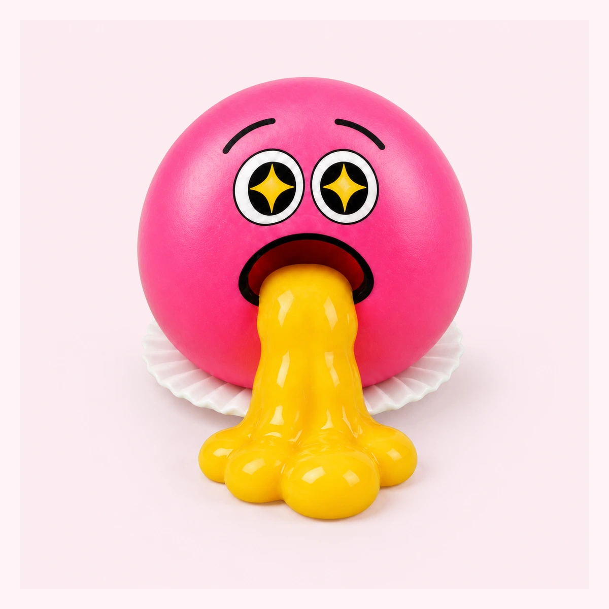 Vomiting Egg Squishy — Funny Squeeze-and-Spit Gag Stress Toy