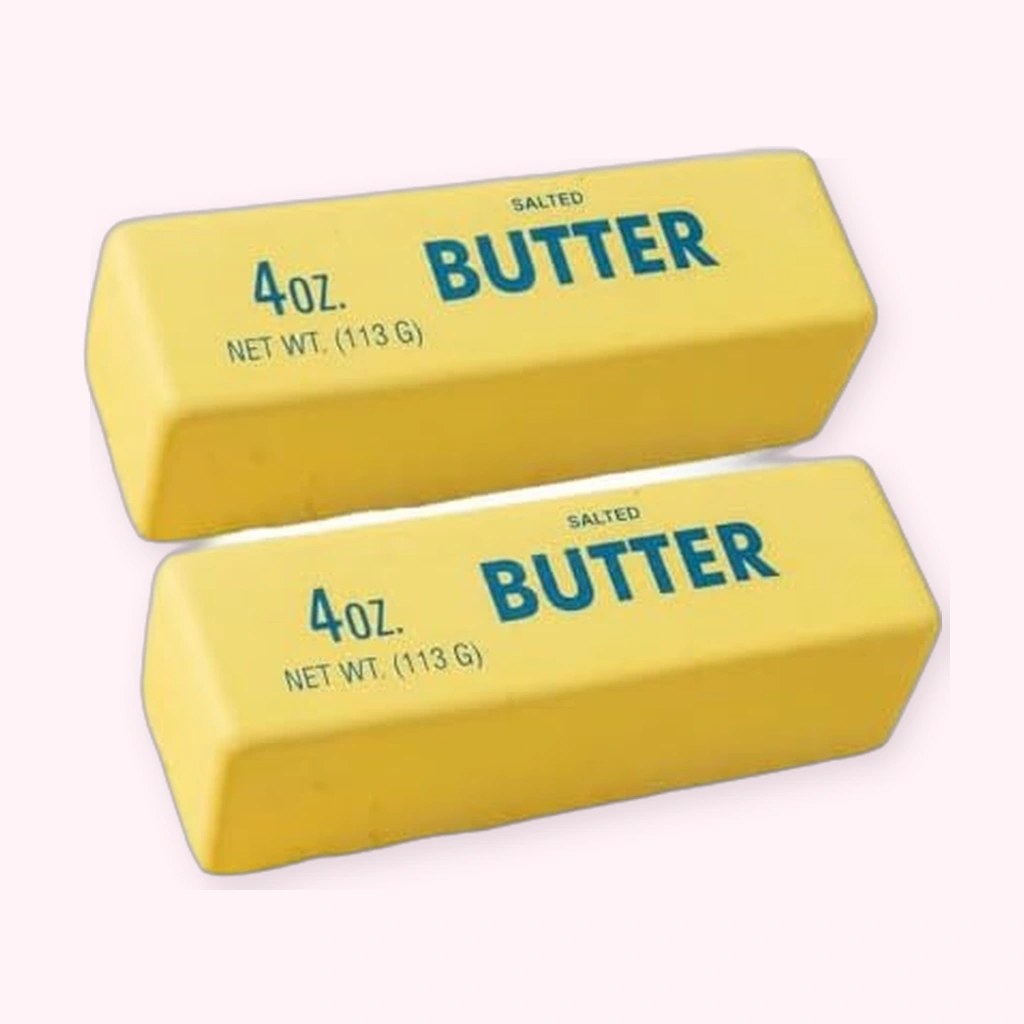 Yellow butter stick brick squishy slow rising squeeze toy 2 pack