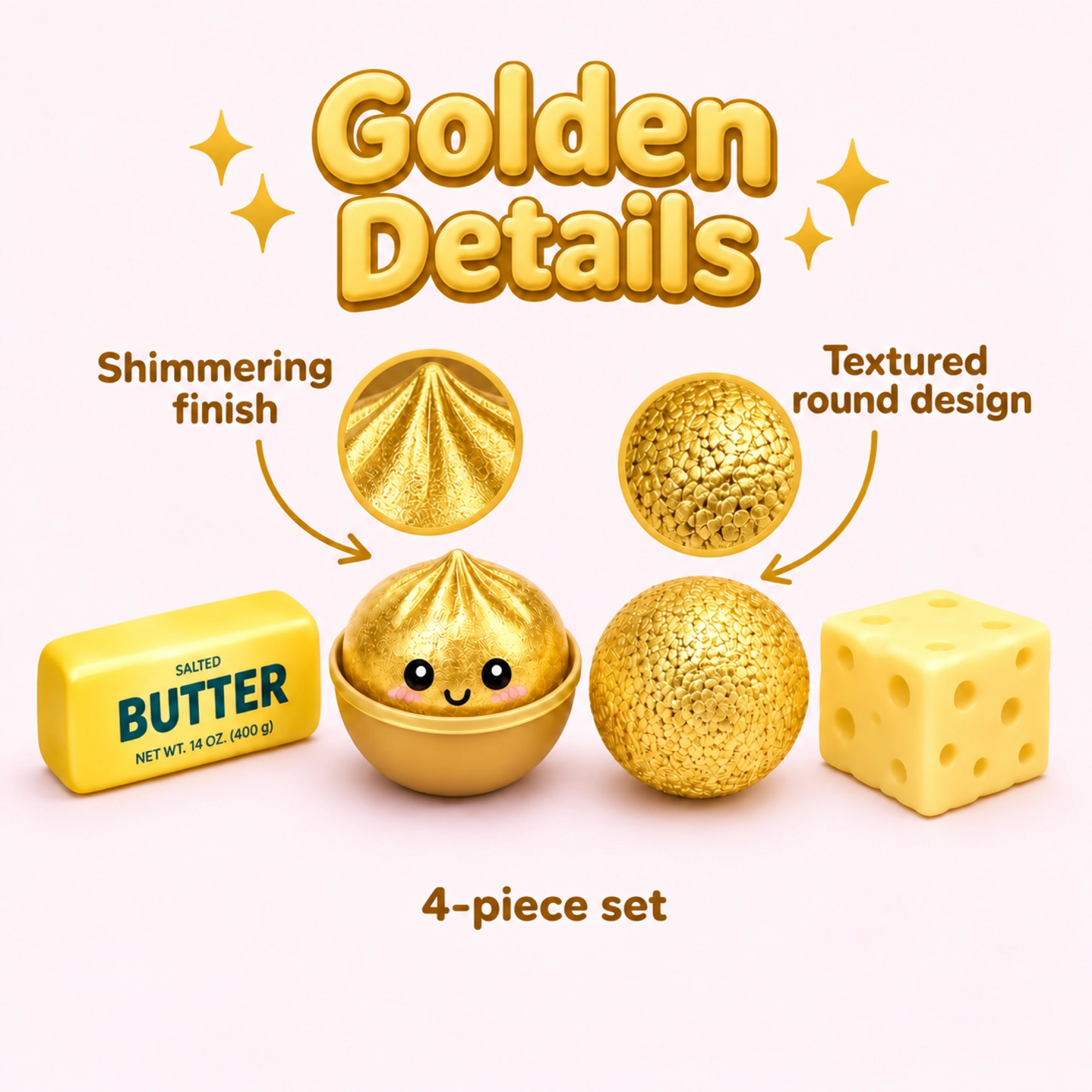 Gold Squishy Fun Box – 4-Piece Mystery Set（写真3枚目）