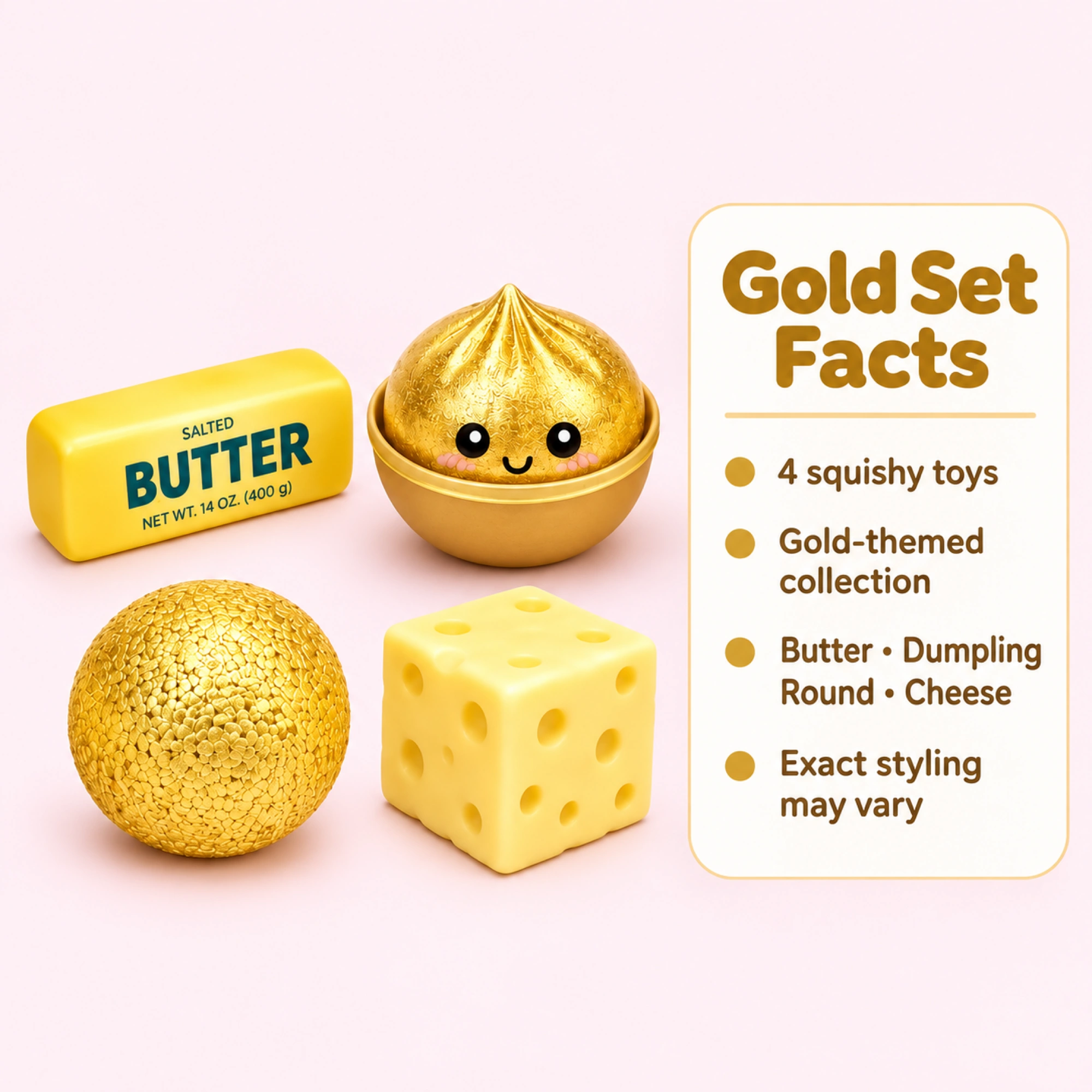 Gold Squishy Fun Box – 4-Piece Mystery Set（写真6枚目）