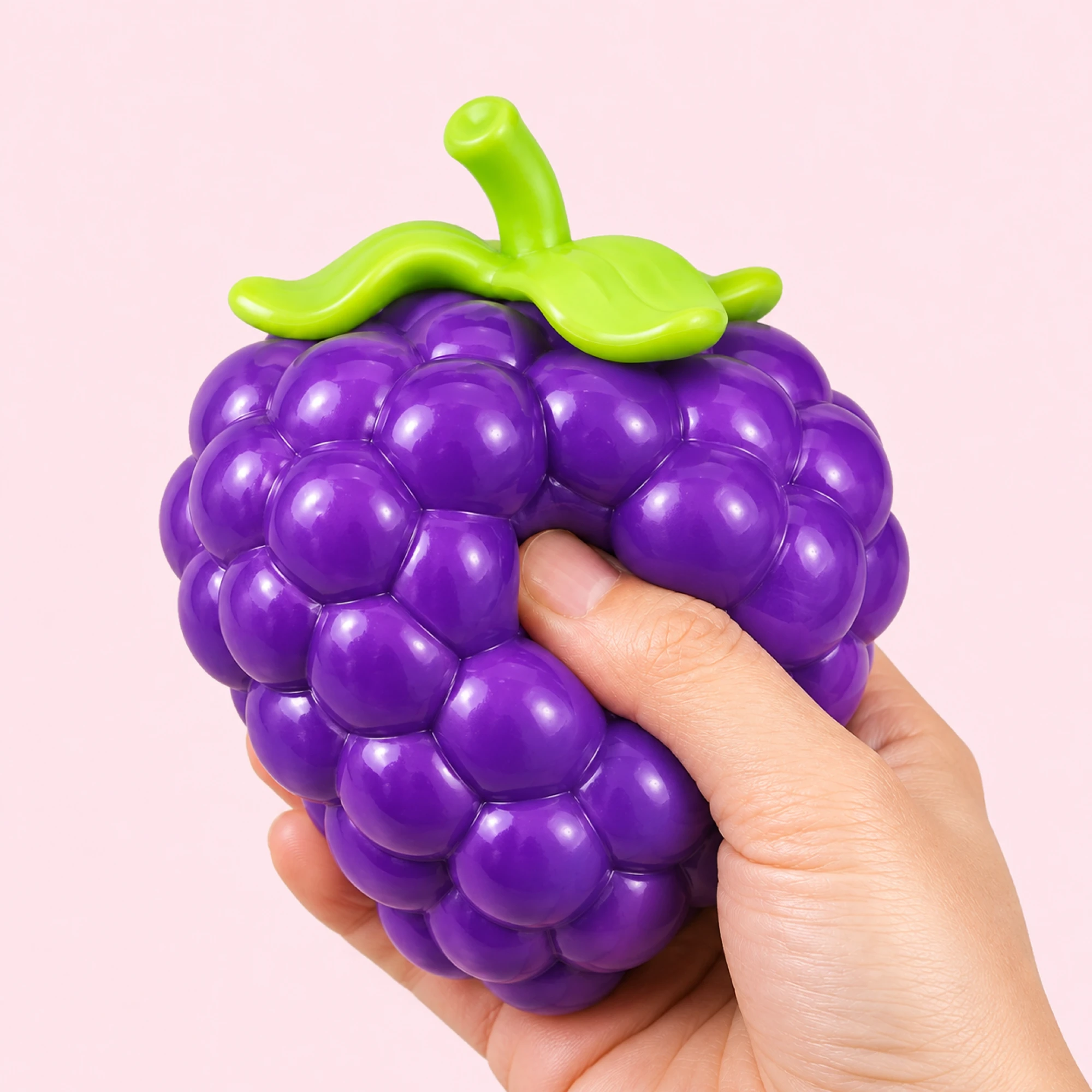 Grape Squishy — Realistic Beaded Bunch Slow-Rising Stress Toy