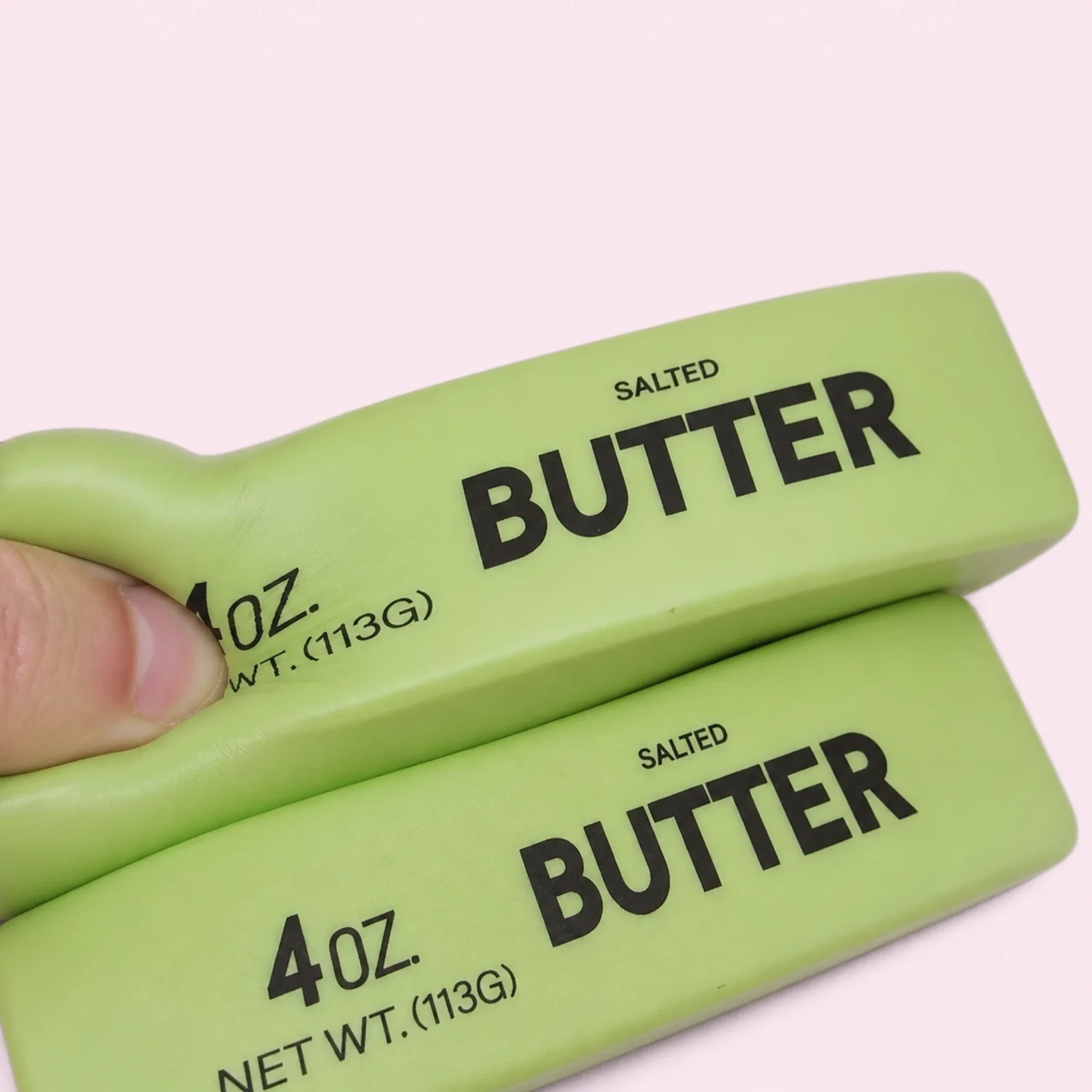 Green butter brick squishy — final product presentation