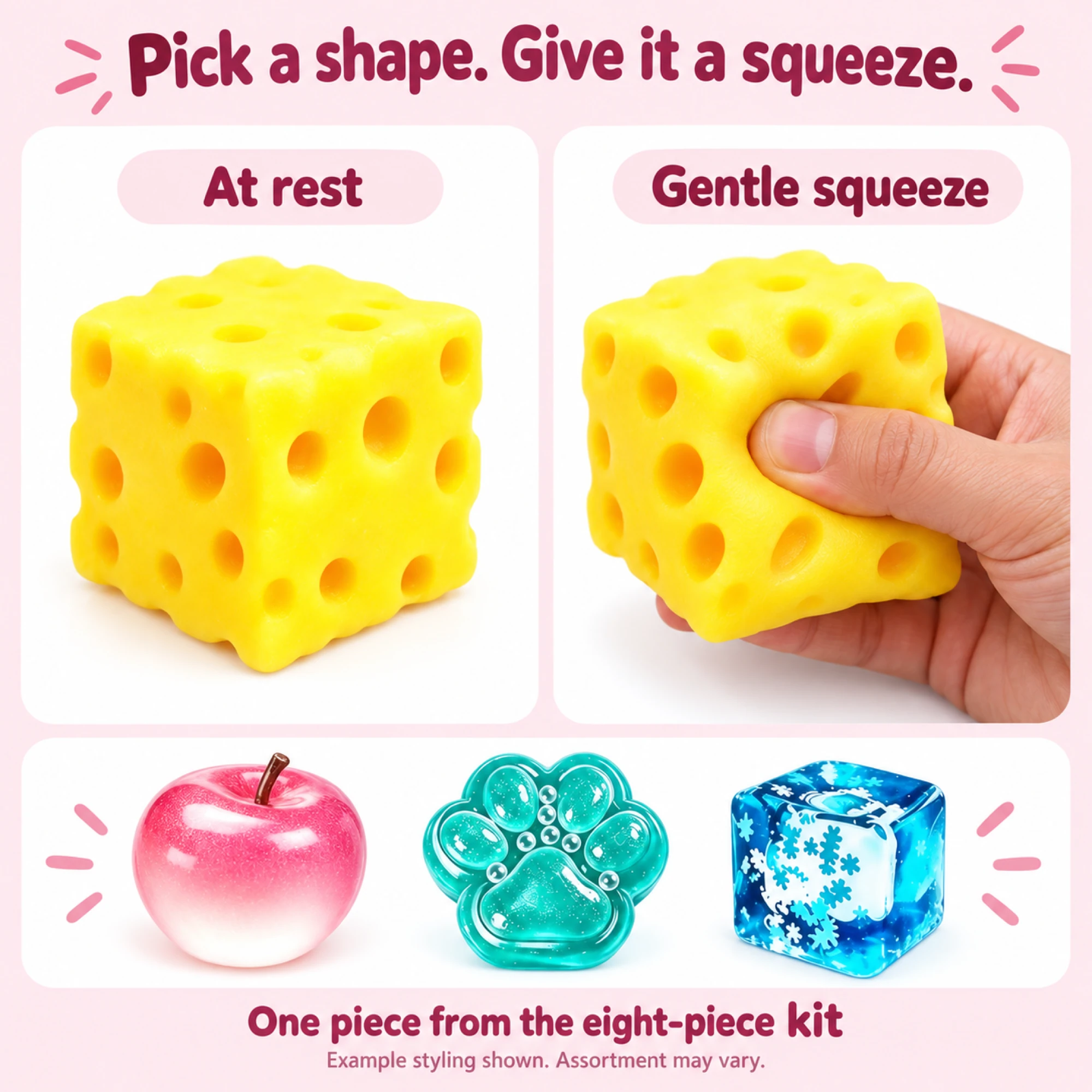 Green Sensory Squishier Kit – 8-Piece Mystery Set｜低反発