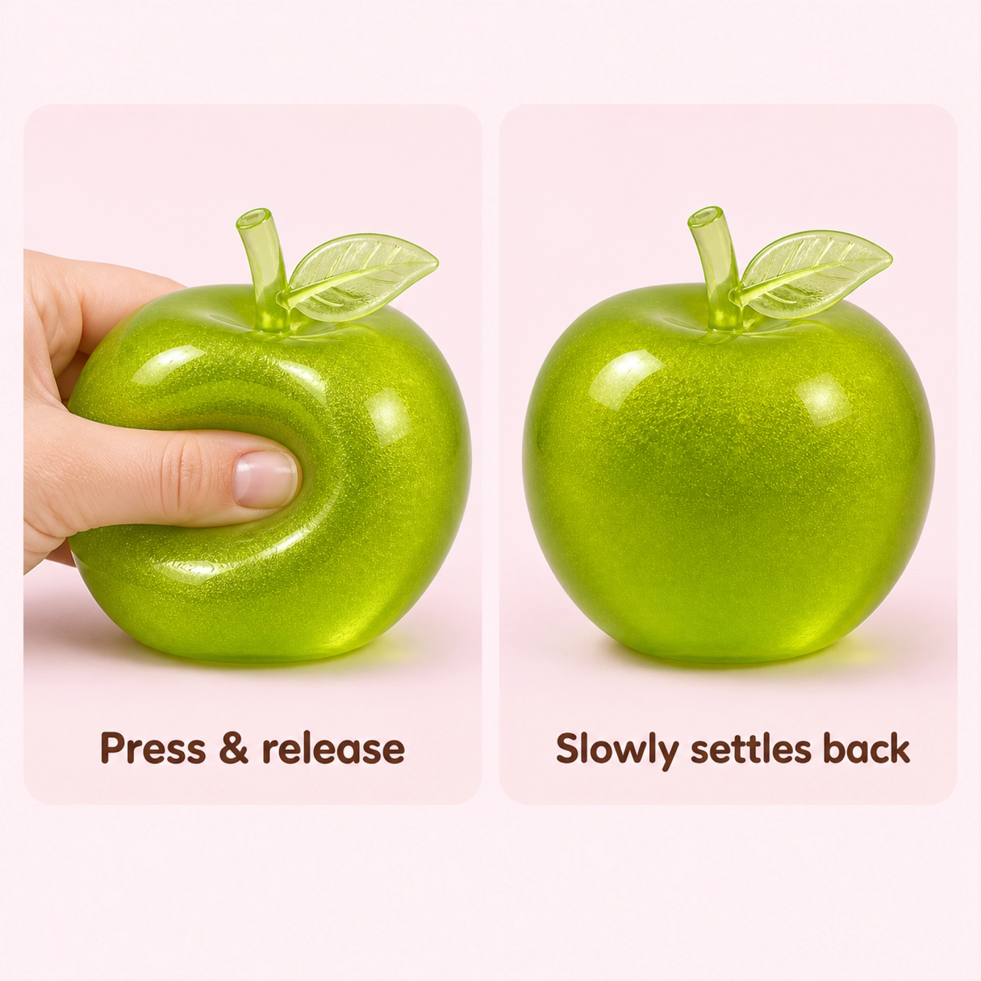 Slushy Apple Squishy – Jumbo Glitter-Gel Zero Bounce-Back Stress Toy — comparison