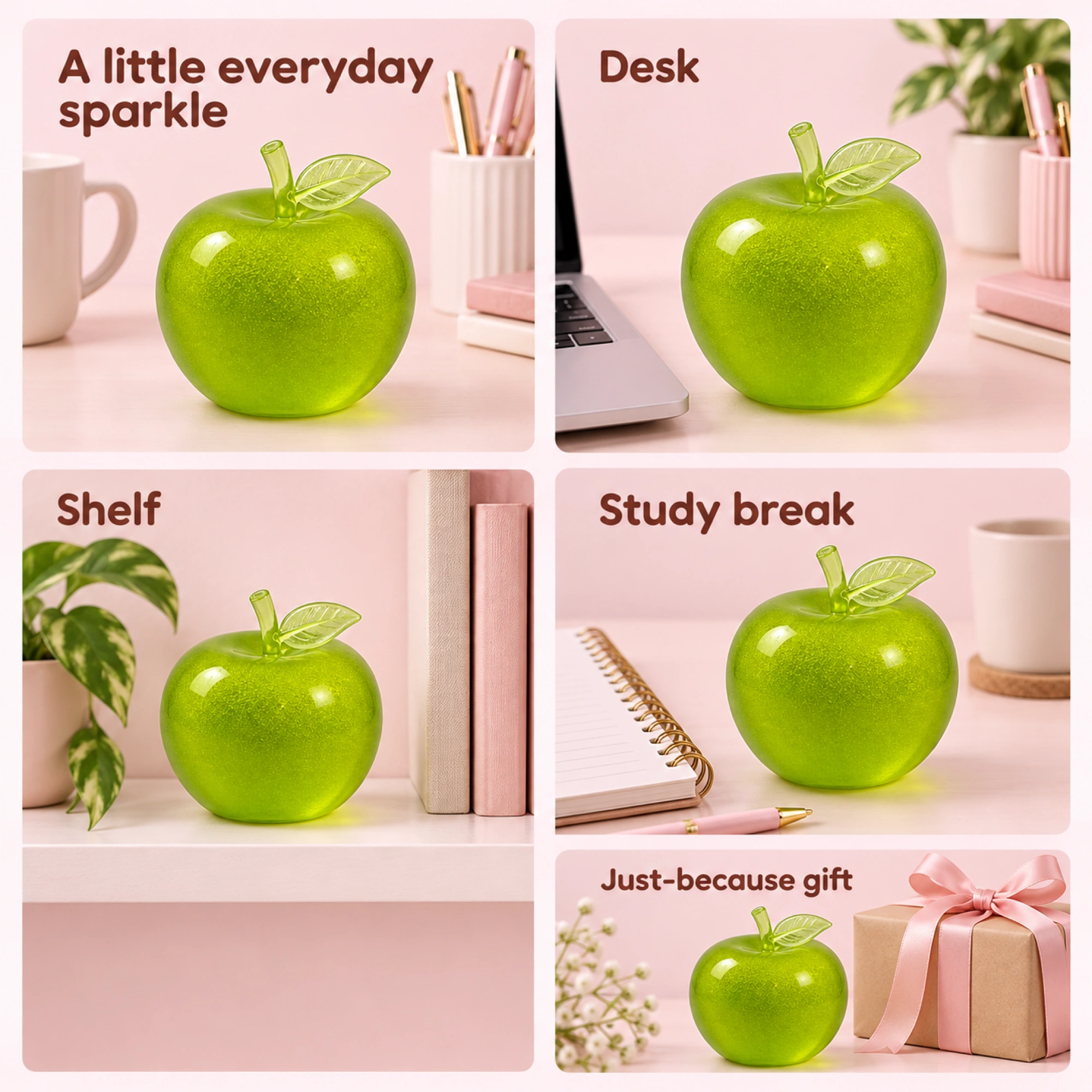 Slushy Apple Squishy – Jumbo Glitter-Gel Zero Bounce-Back Stress Toy — lifestyle