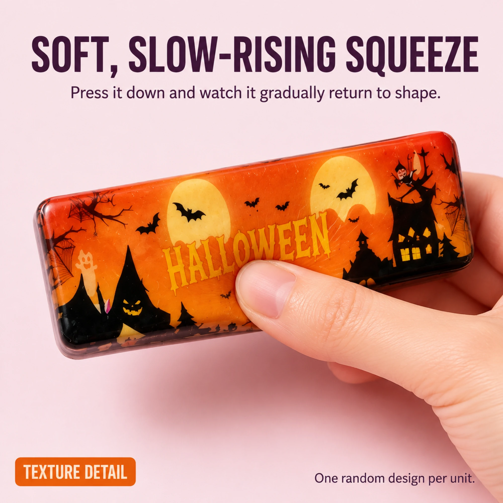 Halloween butter squishy — soft slow-rising texture detail