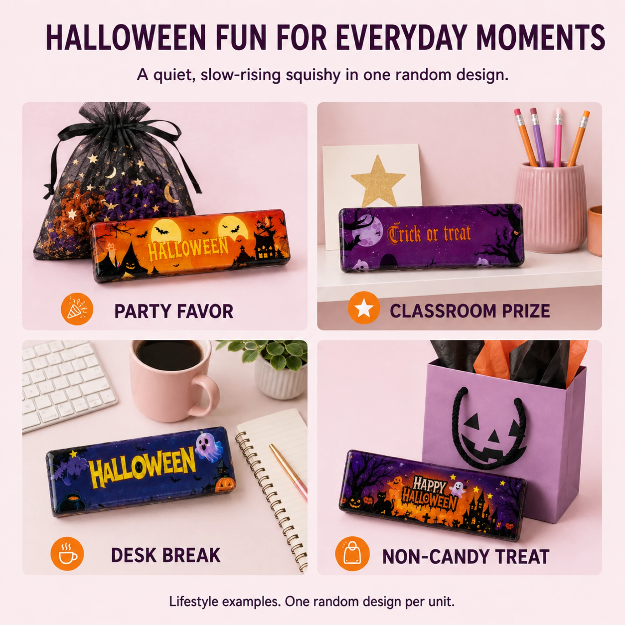 Halloween butter squishy — party classroom desk and non-candy uses