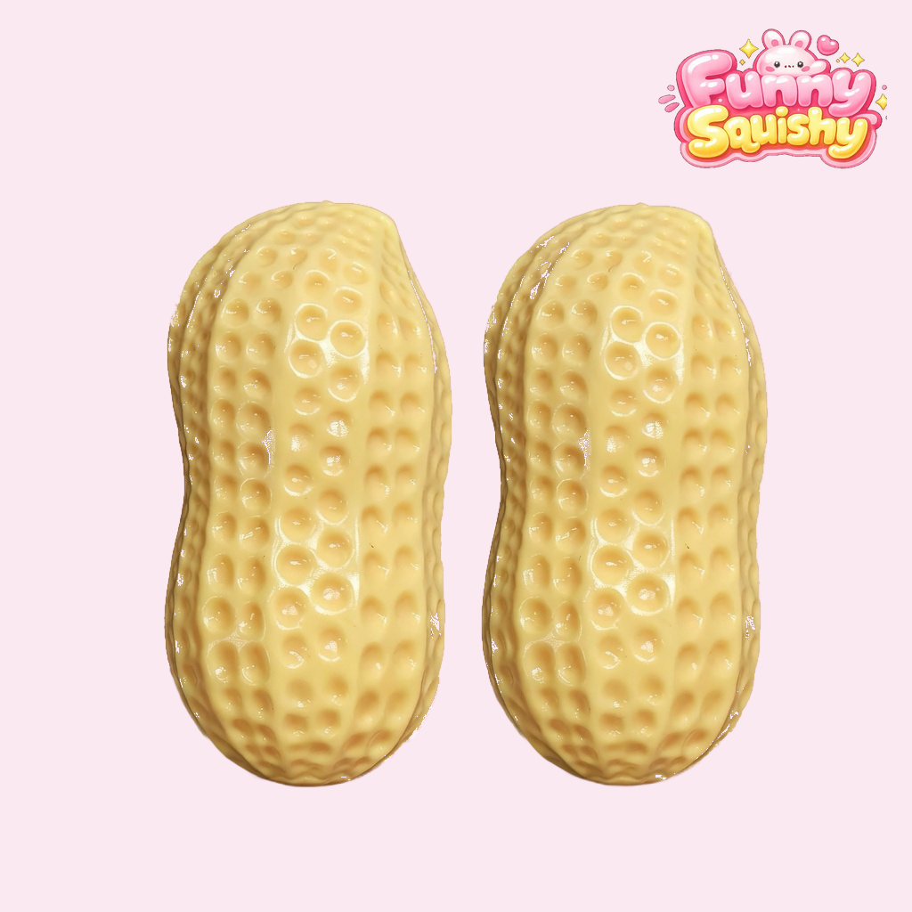 2 Pack Peanut Squishy — Double the Squeeze for Desk and Car