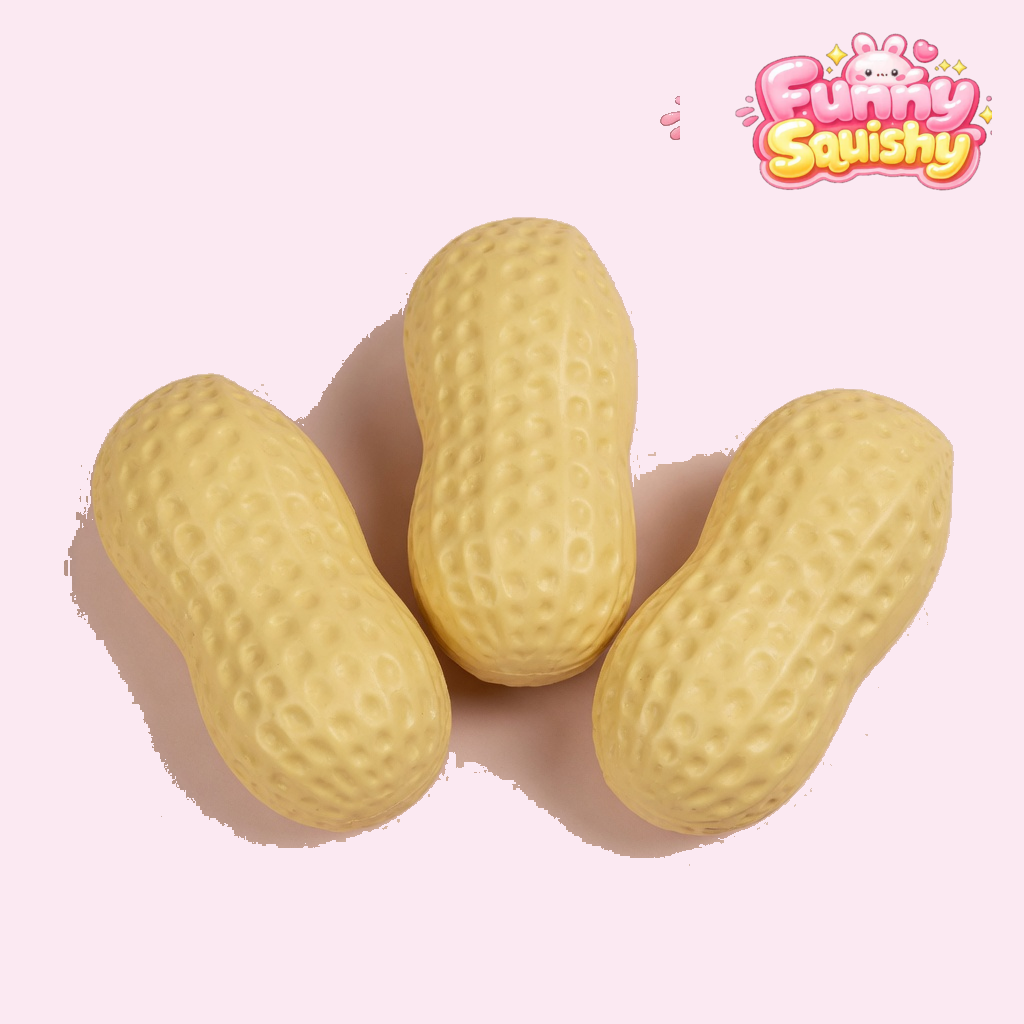 3 Piece Peanut Squishy Ball Set — Crunchy Trio to Squash