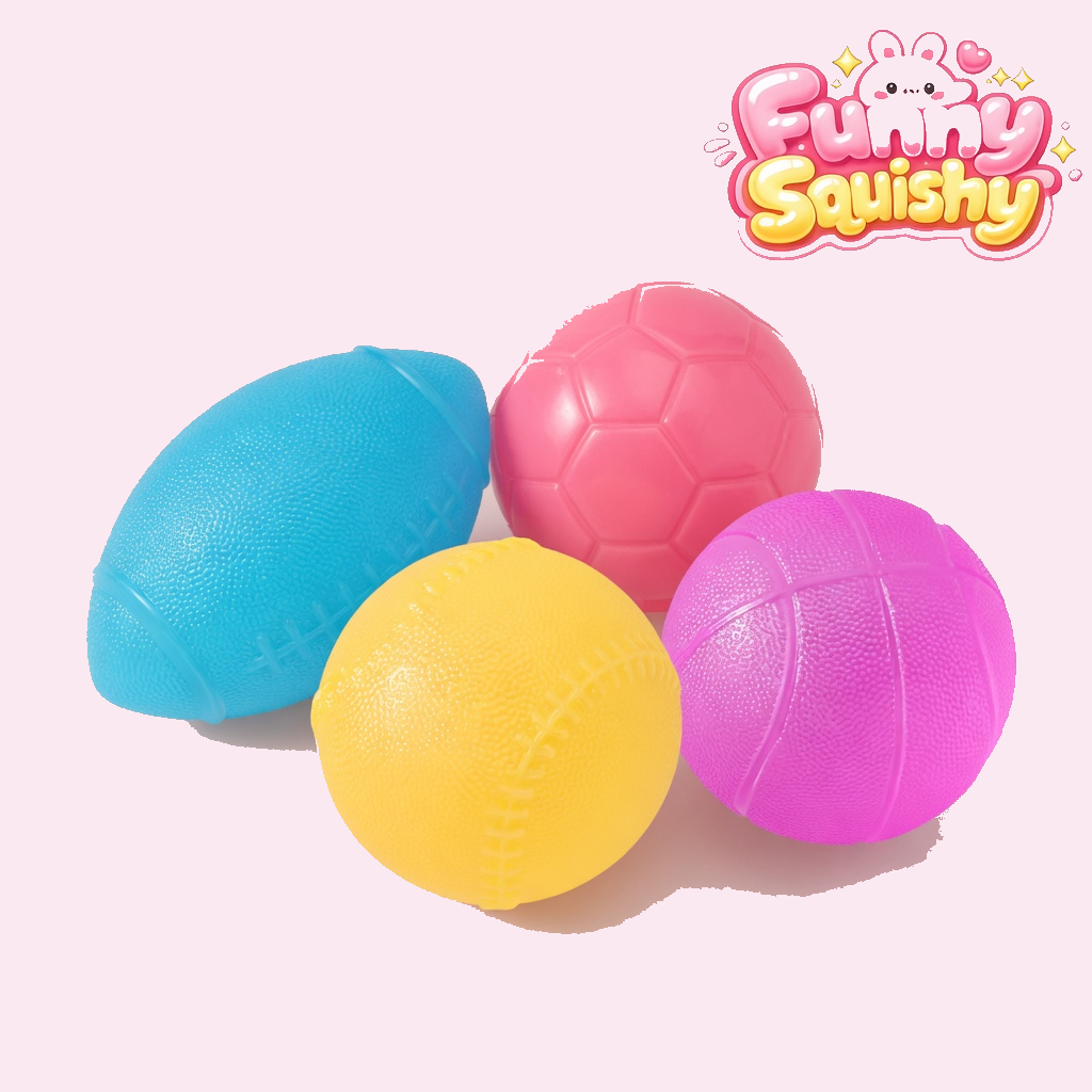 4 Pack Sugar Squishy Set, Slow-Rise Gel Stress Balls