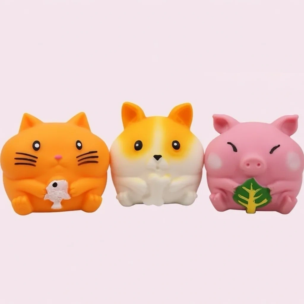 Animal Gel Ball Squishy 3 Pack - Cat Corgi & Piggy Toys shown as a current corgi squishy example