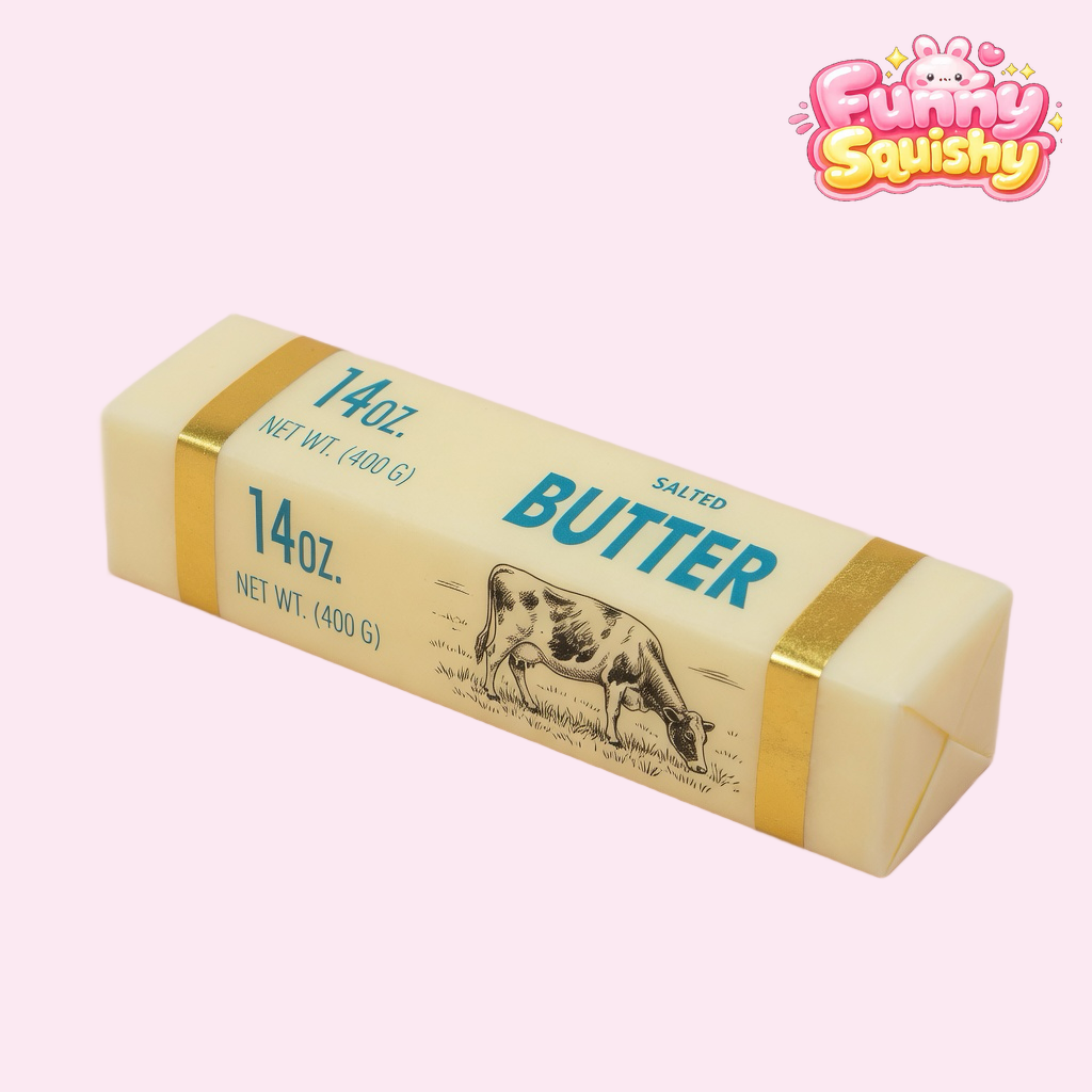 Butter Bread Squishy - Thick Melting Pat Squeeze Toy