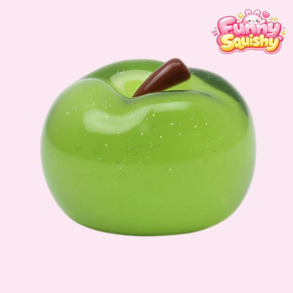 Clear Apple Squishy, Soft See-Through Squeeze Toy