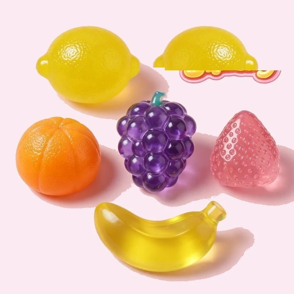 Fruit Orange Squishy 5 Pack Slow Rising Squeeze Toys shown as a current orange squishy example