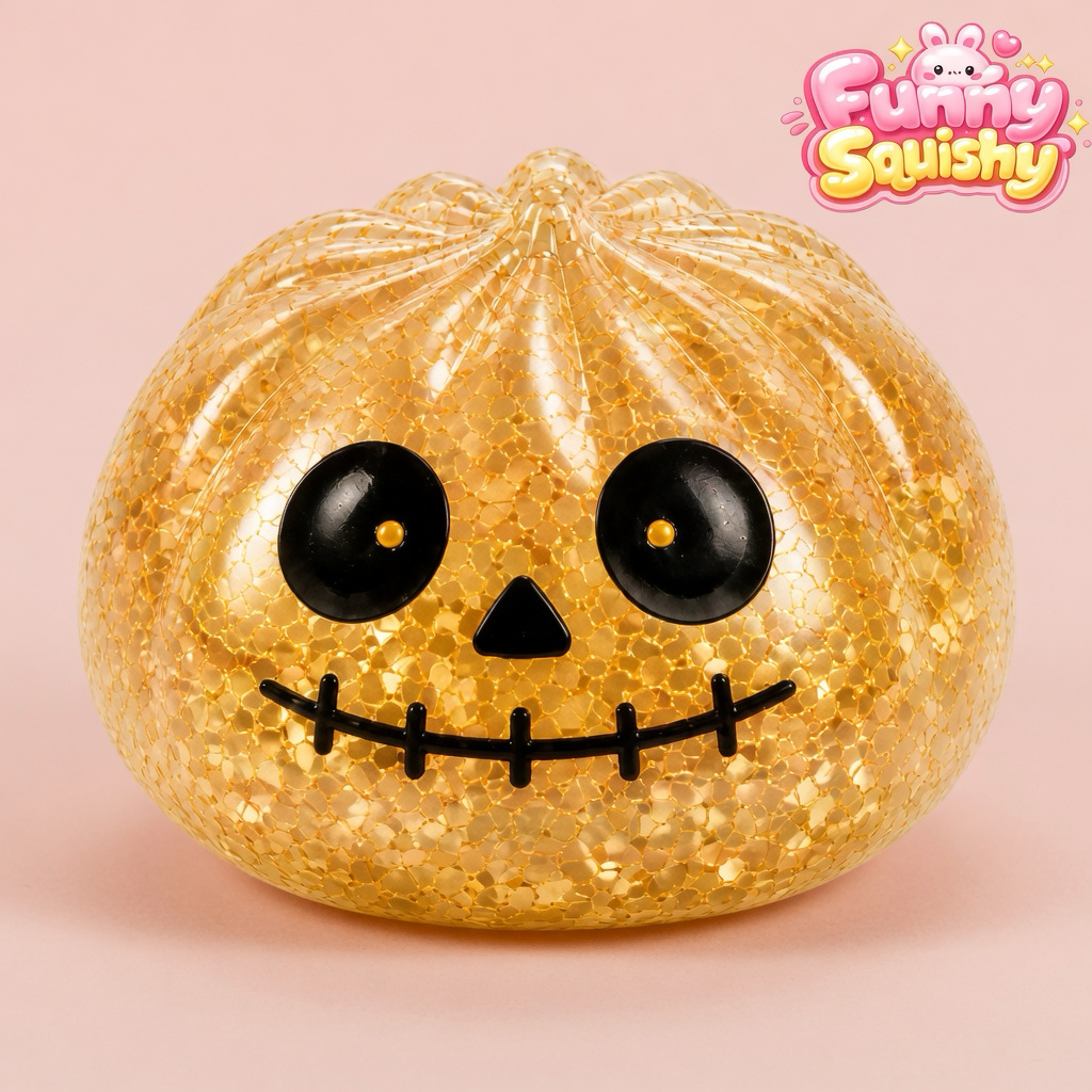Halloween Skull Squishy — Glitter Slow Rising Stress Toy
