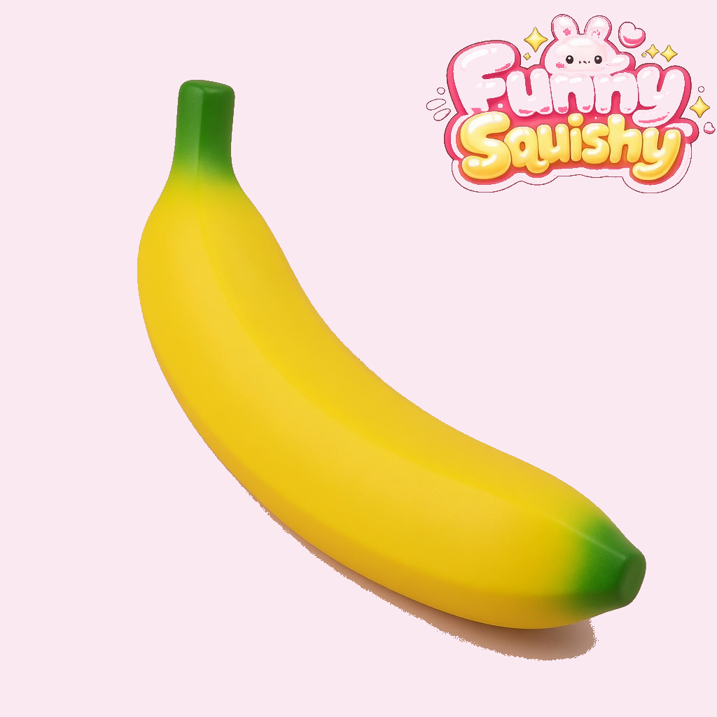 Jumbo Banana Squishy, Soft 7-Inch PU Foam Squeeze Fidget
