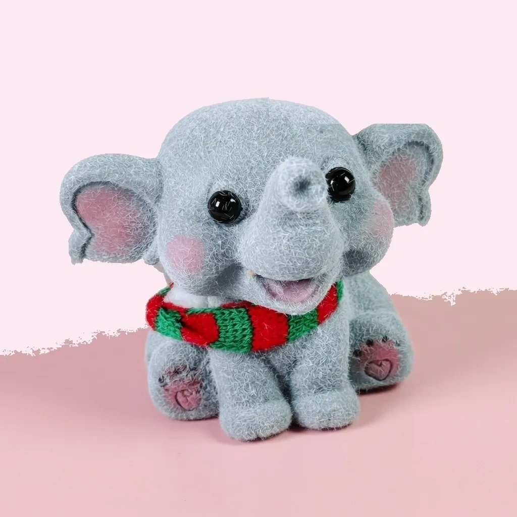 Jumbo Elephant Squishy Fuzzy Soft Squeeze Slow Rising Toy shown as a current elephant squishy example
