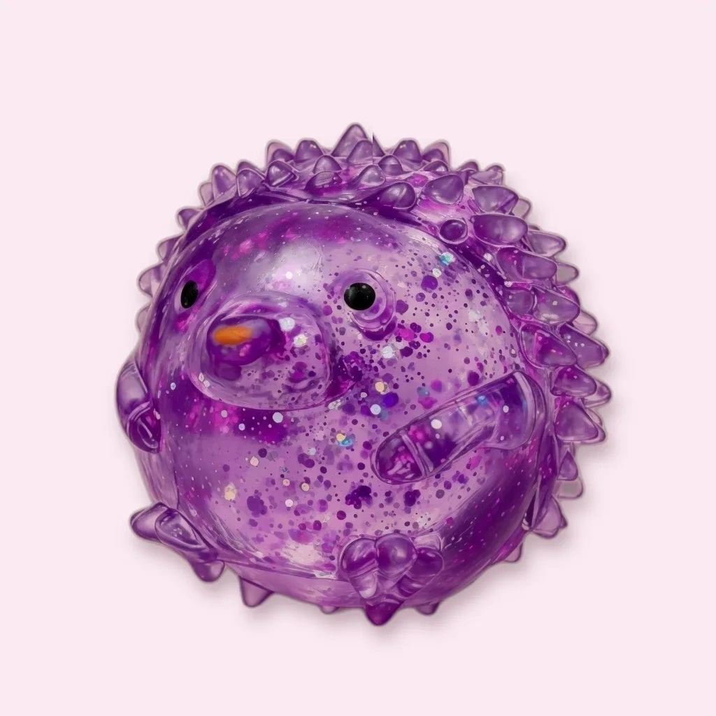 Jumbo Hedgehog Squishy Glitter Water Bead Squeeze Toy shown as a current hedgehog squishy example