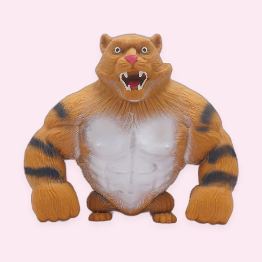 Jumbo Tiger Squishy Stretch Stress Toy for Kids and Adults shown as a current tiger squishy example