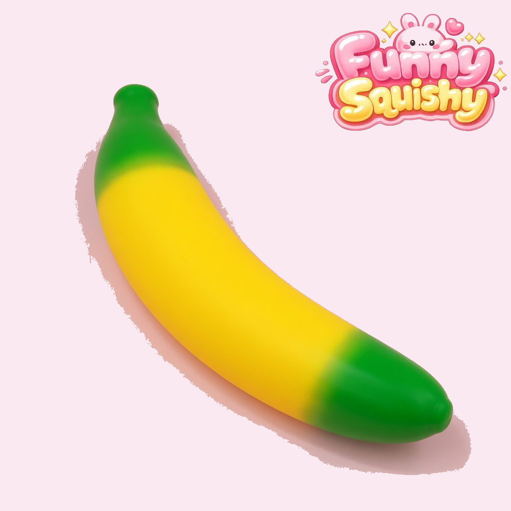 Large Banana Squishy, Big Soft Fruit That Slowly Puffs Back