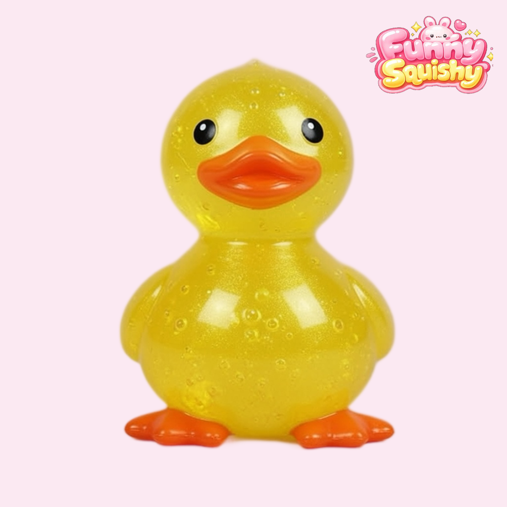 Mini Duck Squishy, Pocket-Size Squeeze Stress Toy