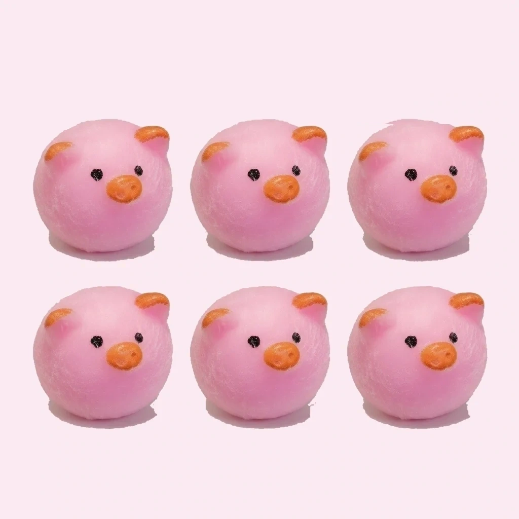 Fuzzy mini pig mochi squishies shown as tactile fidget options