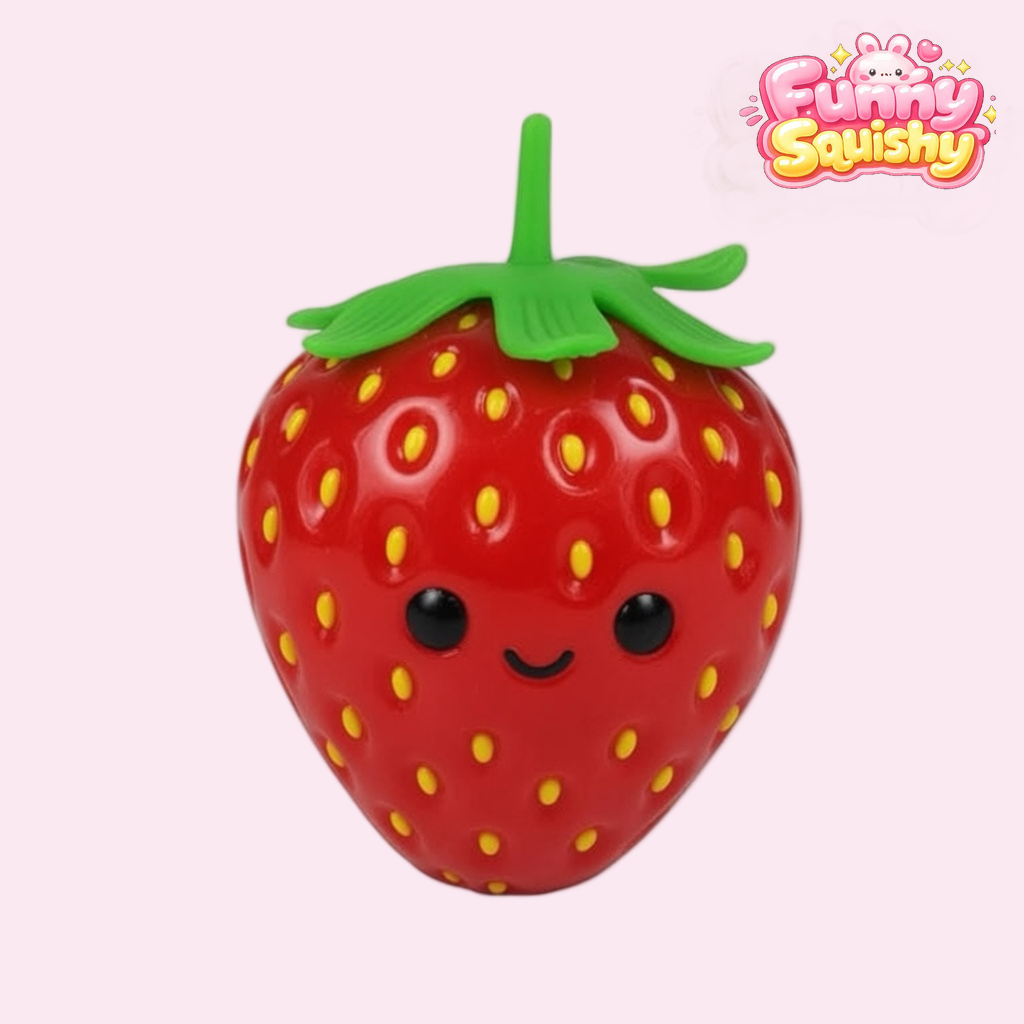 Mini Strawberry Squishy, Pocket Berry with a Big Squeeze
