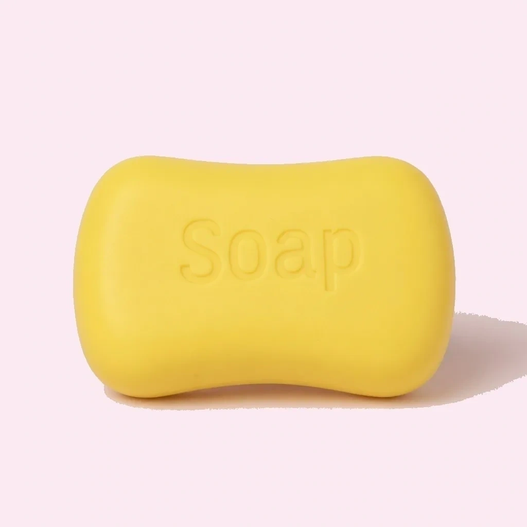 Mini Yellow Soap Squishy Crunchy Bead-Filled Stress Toy shown as a current soap squishy example