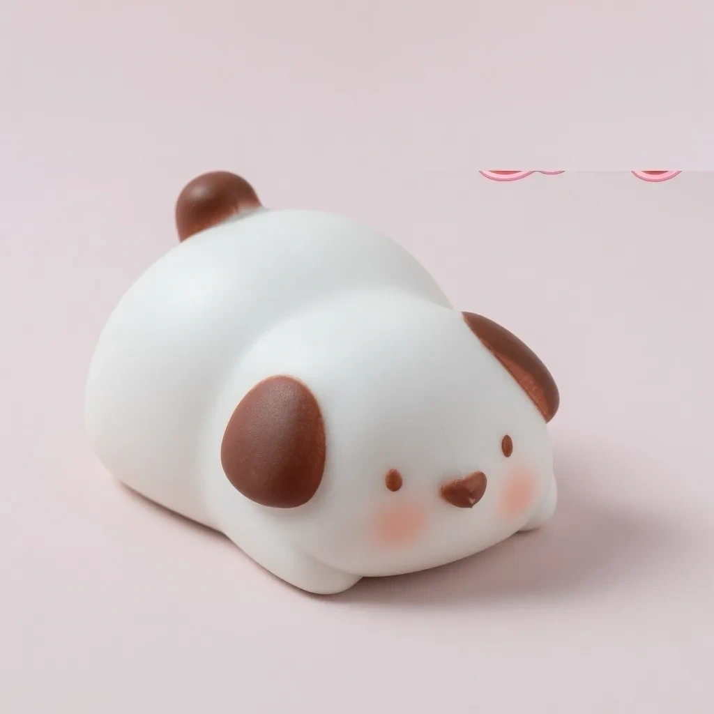 Mochi Dog Squishy chubby puppy shown as the closest current dog-shaped squishy