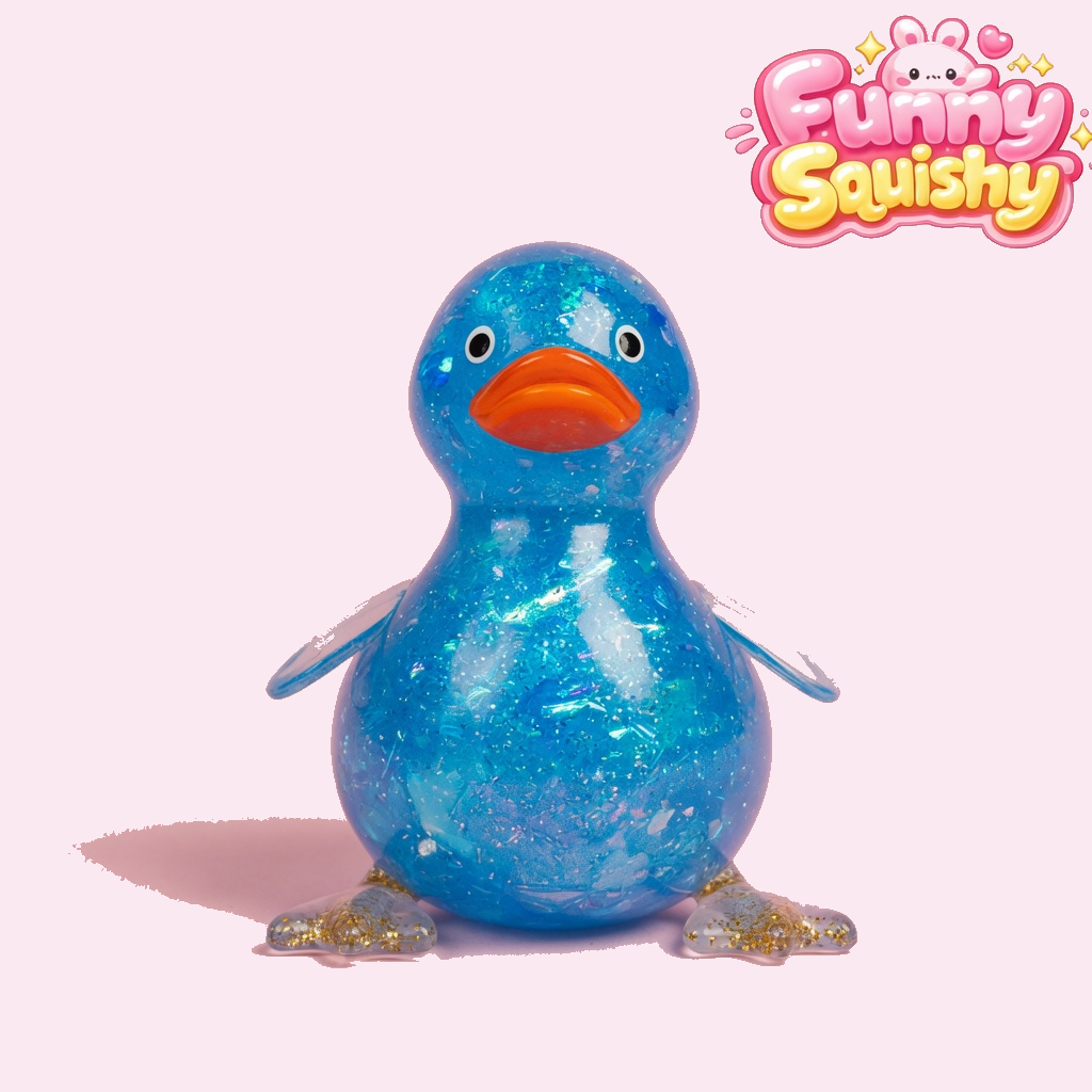 Mochi Duck Squishy, Pillowy Soft Squeeze Stress Toy