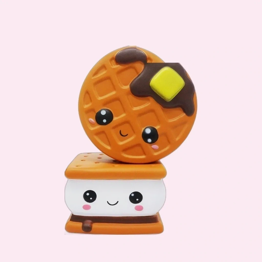 Scented Waffle Squishy Slow Rising Kawaii Squeeze Toy shown as a current waffle squishy example