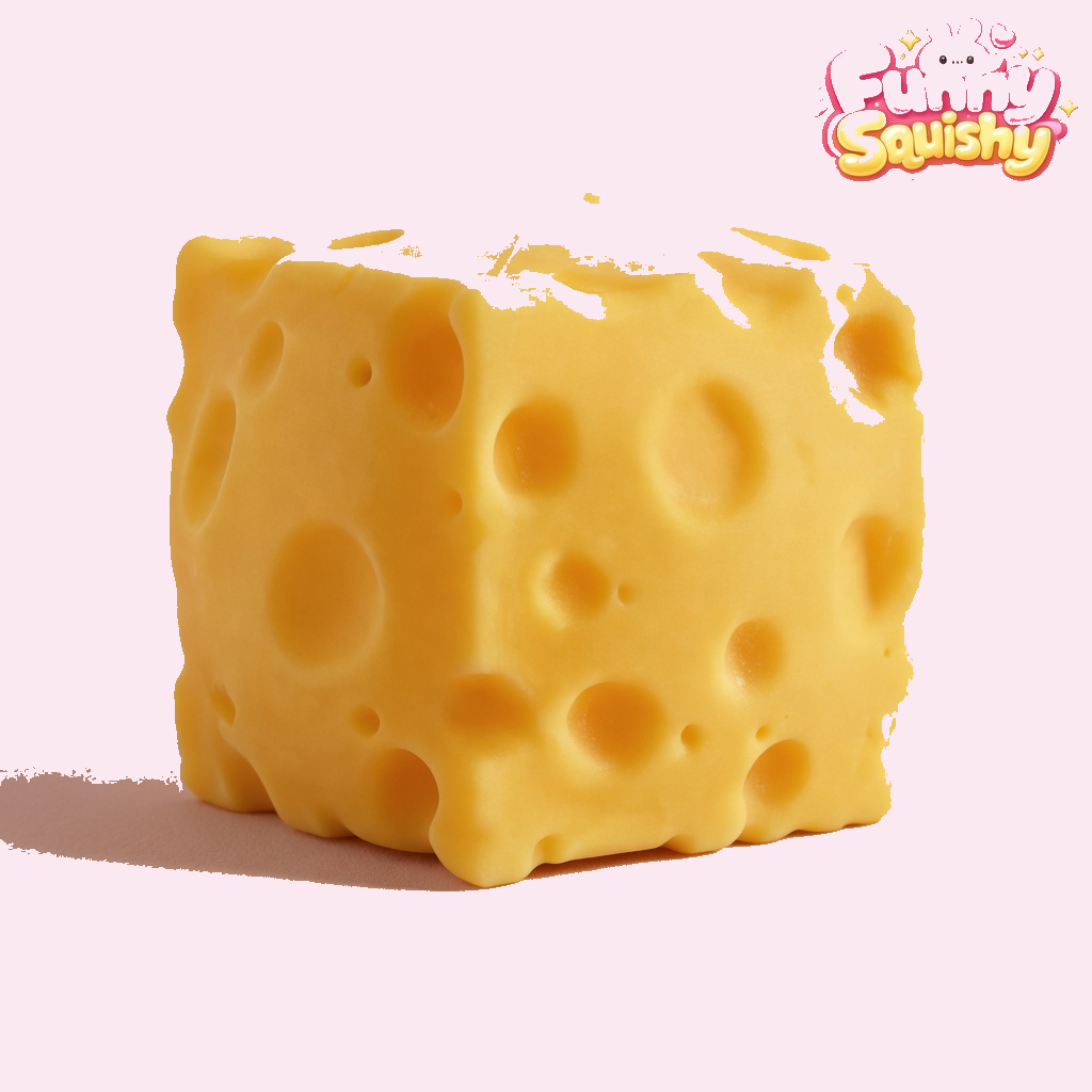 Slow Rising Cheese Squishy, Mesmerizing Squeeze Toy