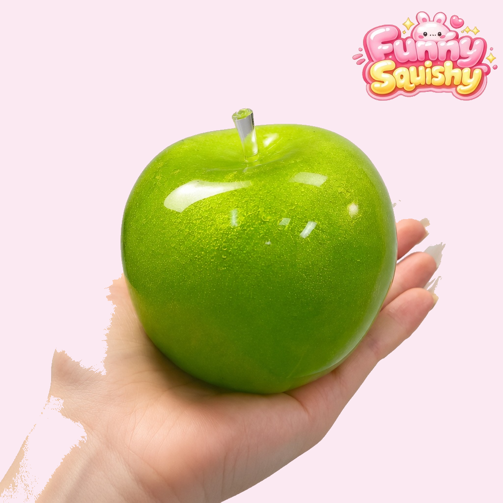 Slushy Apple Squishy – Jumbo Glitter-Gel Zero Bounce-Back Stress Toy