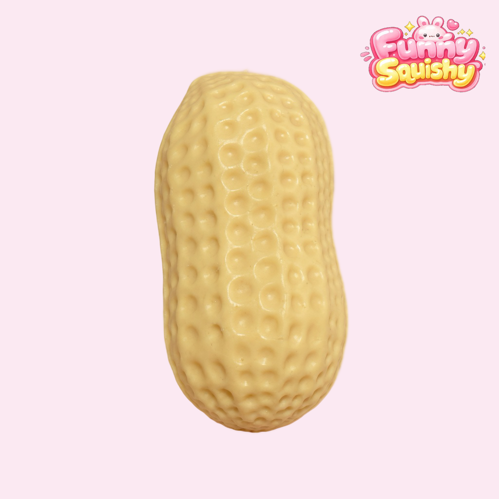 Soft Peanut Squishy Fidget Toy — One-Handed Squeeze for Calm