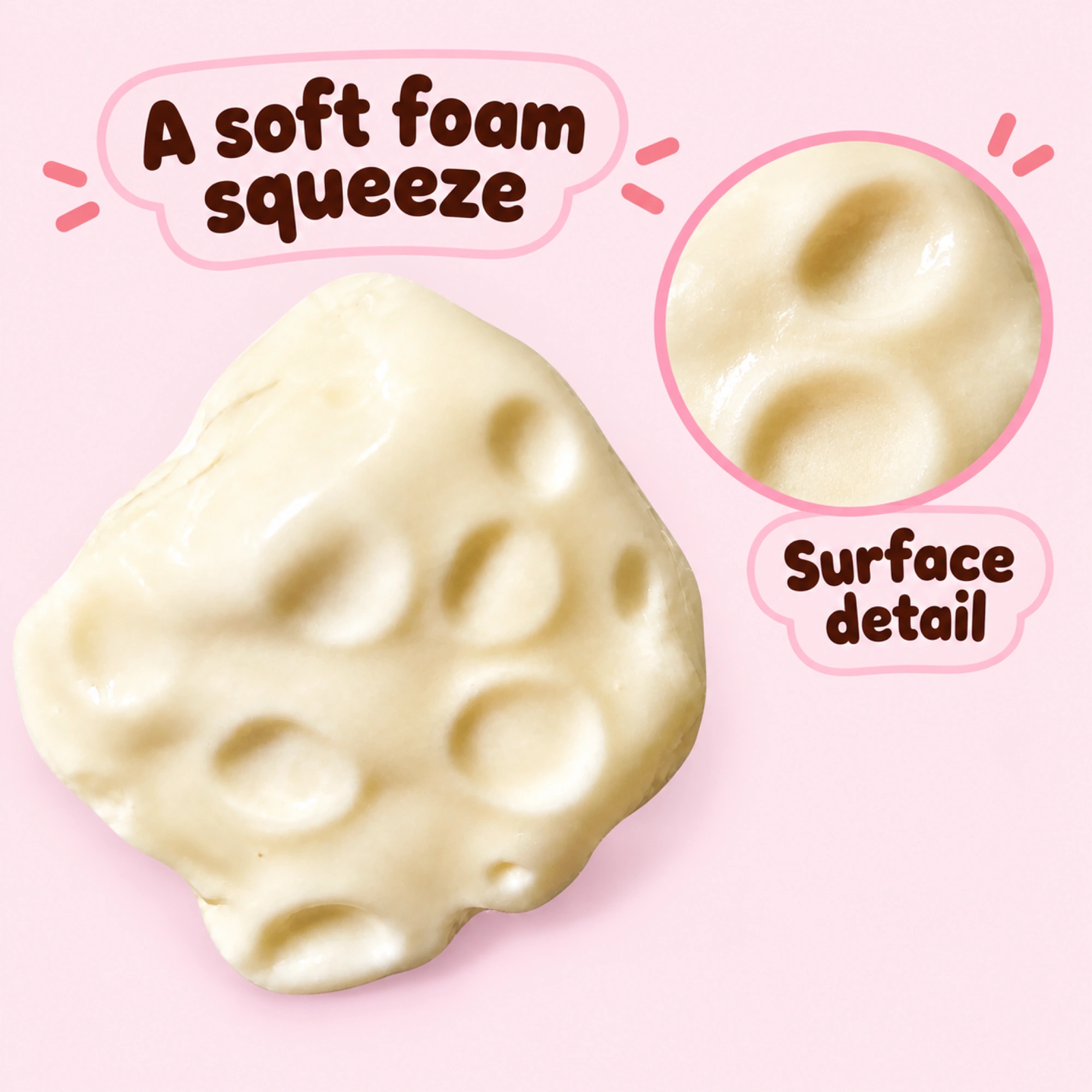 Cheese Squishy – Soft Slow-Rising Swiss Cheese Block Fidget Toy — inside