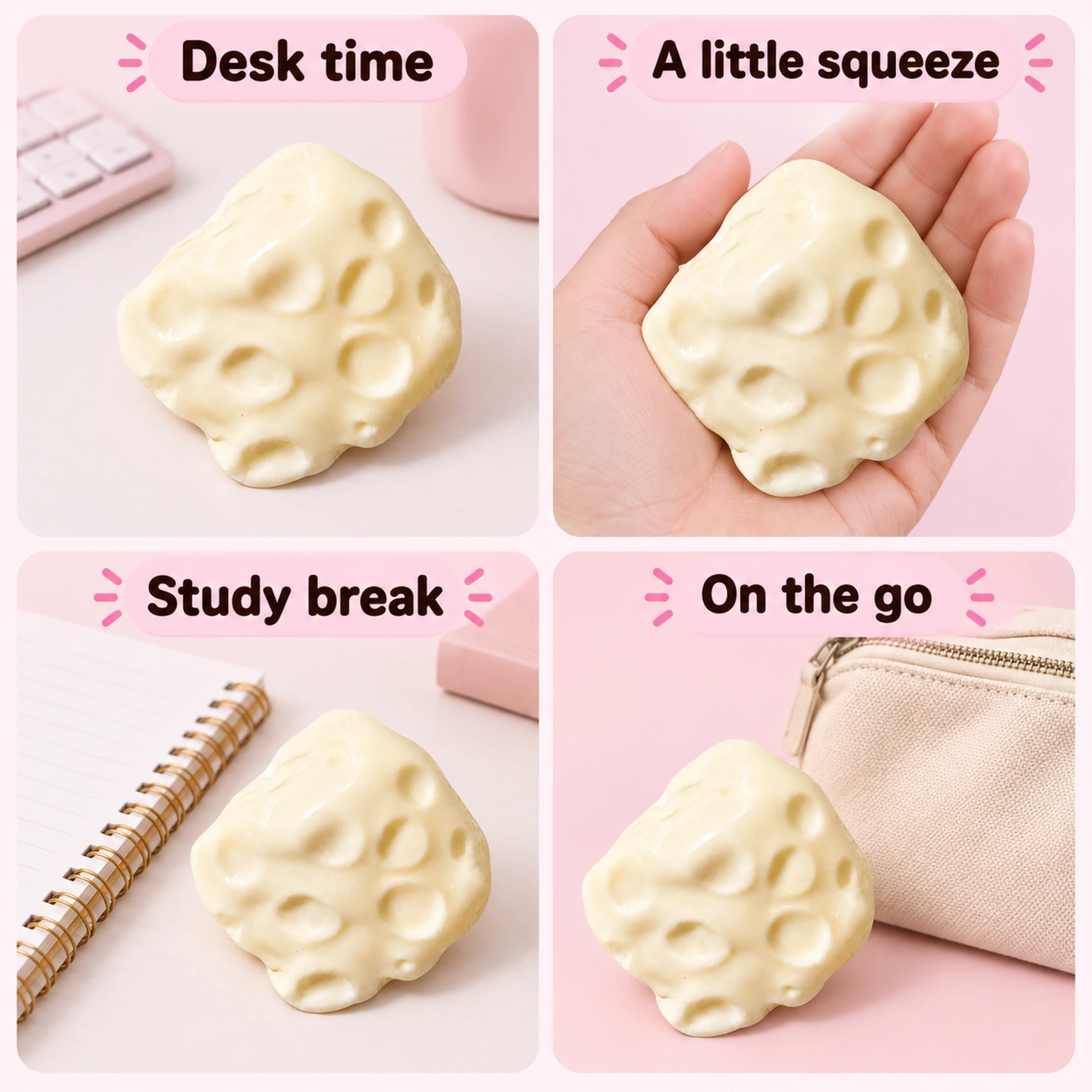 Cheese Squishy – Soft Slow-Rising Swiss Cheese Block Fidget Toy — lifestyle