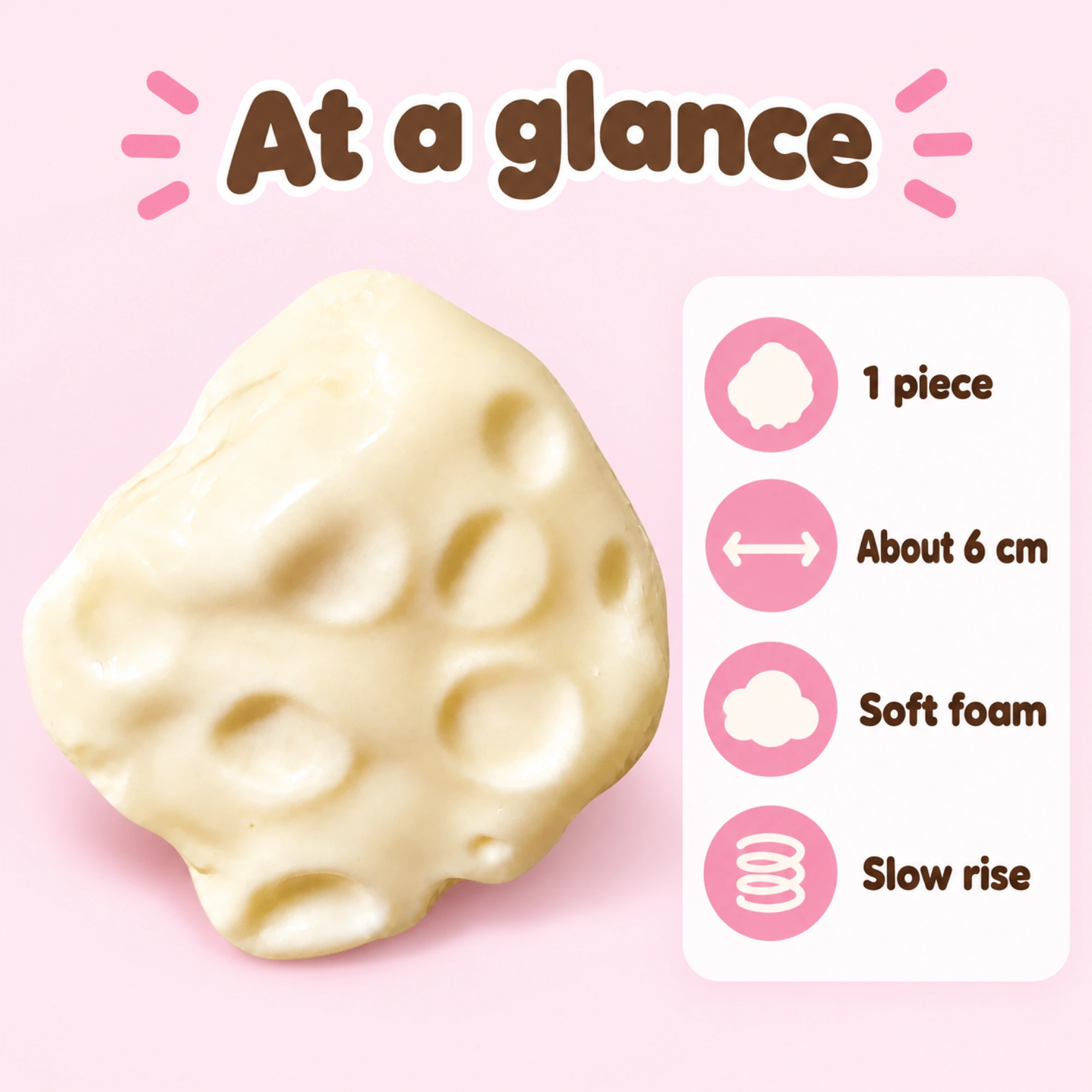 Cheese Squishy – Soft Slow-Rising Swiss Cheese Block Fidget Toy — spec
