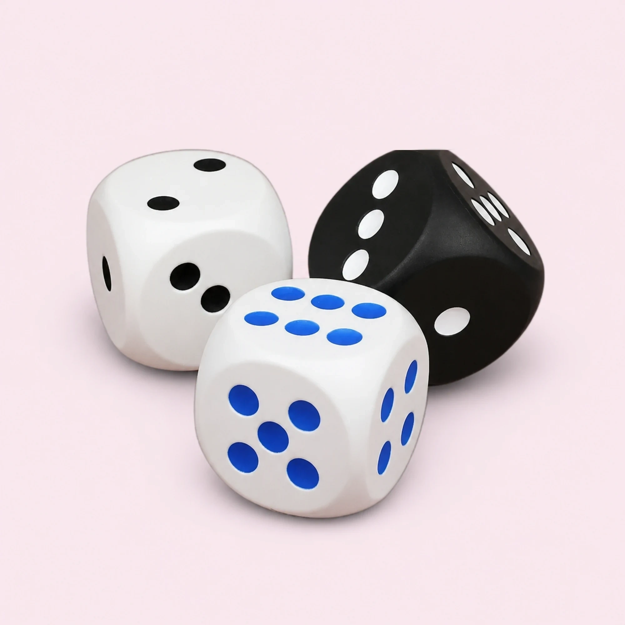 Jumbo dice front side top views